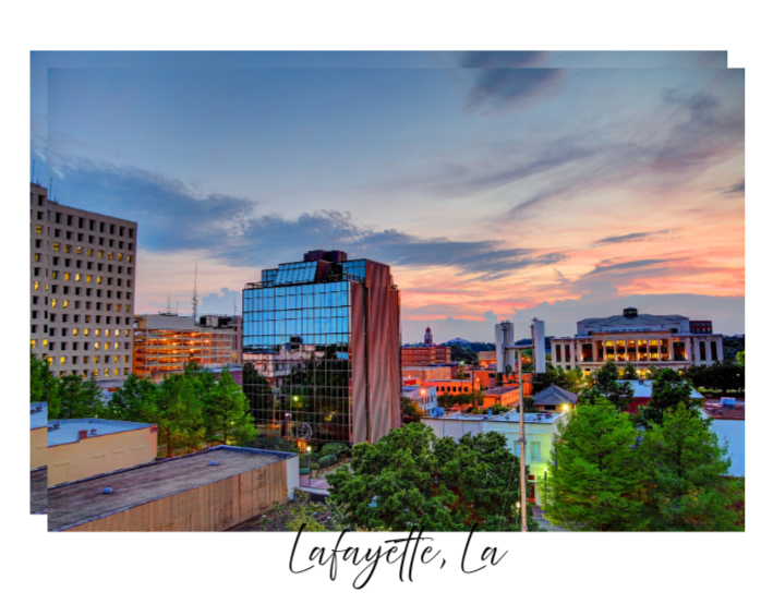 Lafayette, LA skyline representing local digital marketing support from Xcel Digital Solutions.
