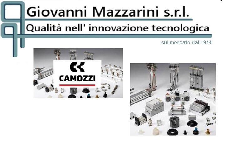 Logo e componenti industriali della Giovanni Mazzarini srl, con prodotti Camozzi; 