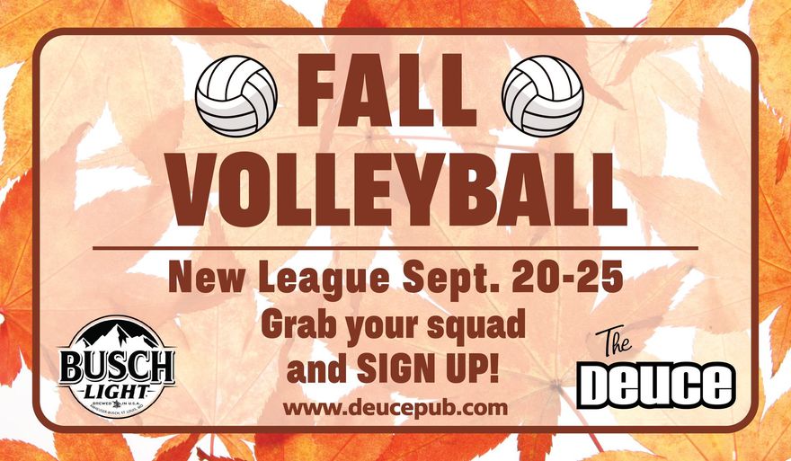 Sand volleyball leagues at The Deuce Pub & Pit's outdoor patio in Columbia, MO