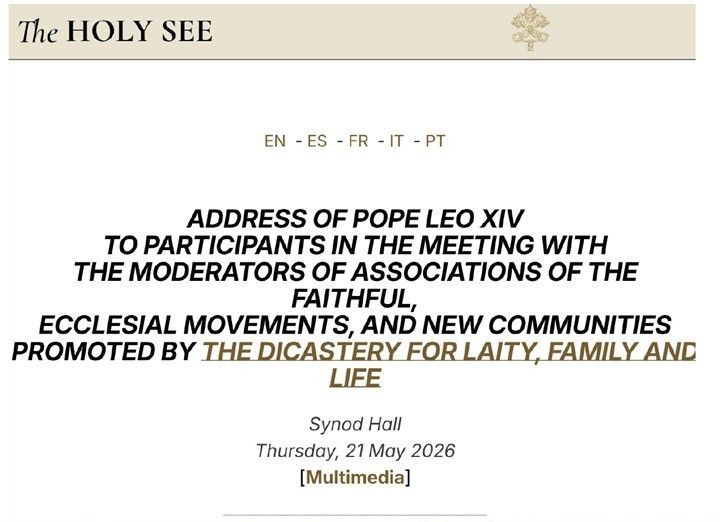 Report on the Annual Meeting of the Dicastery in Rome, May 21-22, 2026