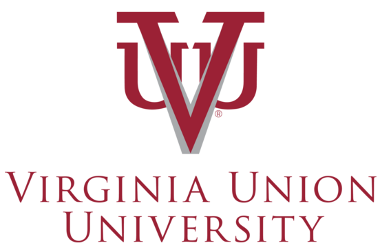 Virginia Union University logo in maroon with stylized VUU initials and university name underneath