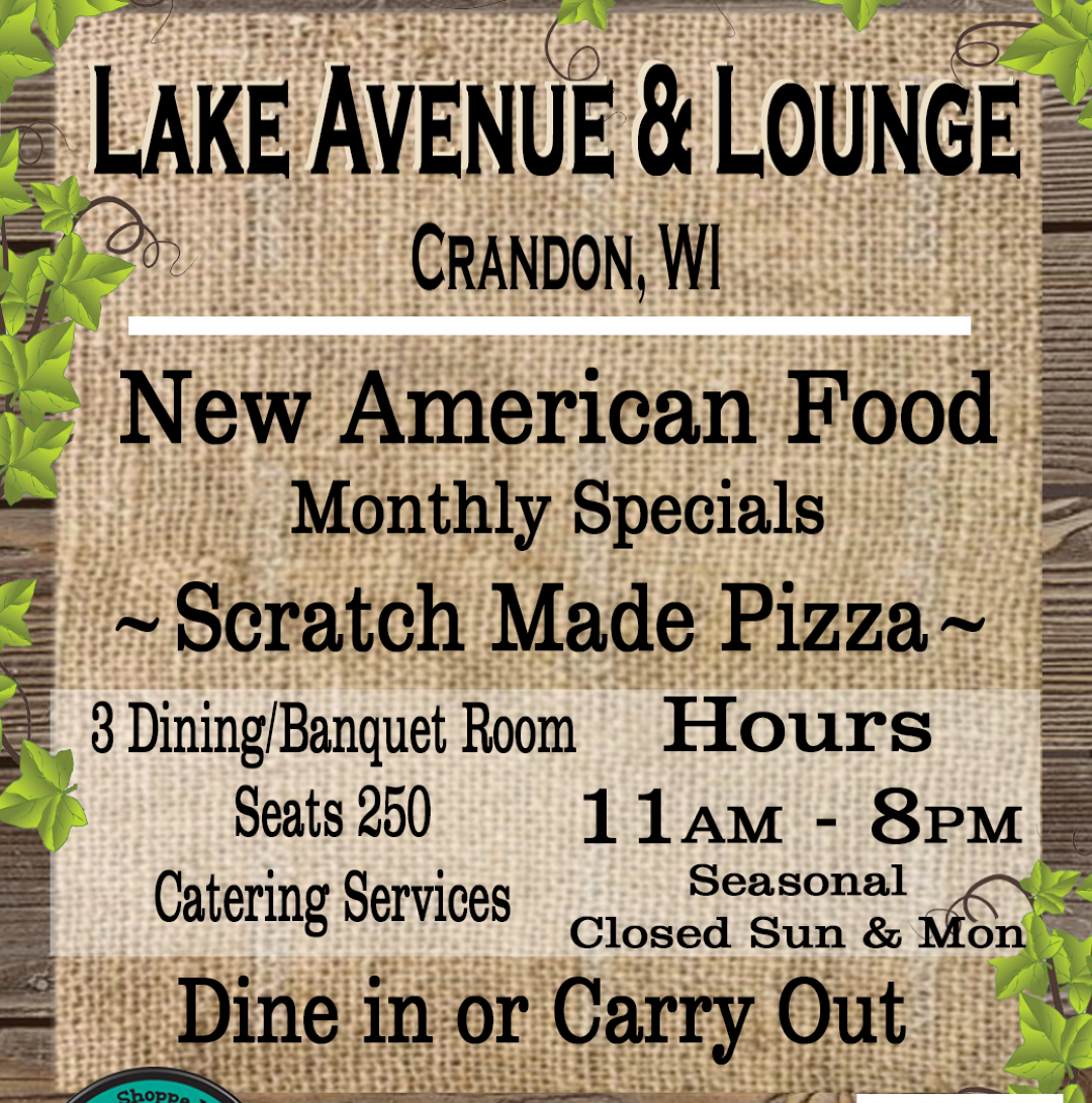Restaurant Crandon, Wisconsin, Catering and dining.