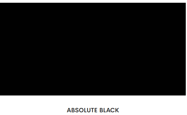 A black background with the words `` absolute black '' written on it.