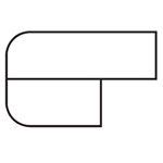 A black and white drawing of a rectangle with a t on it.