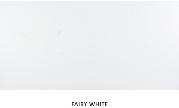 A white tile with the word fairy white on it.