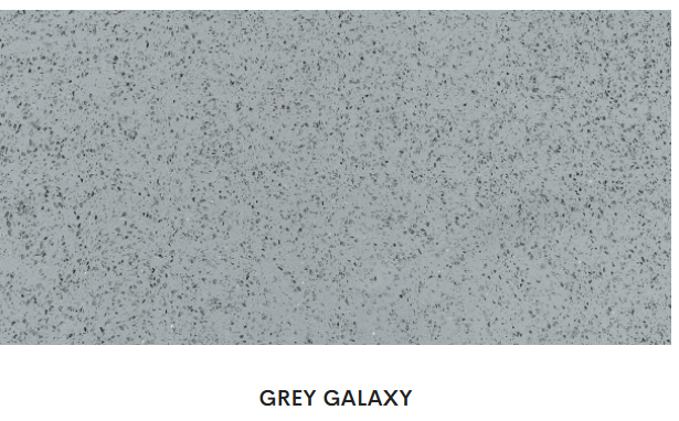 A picture of a grey galaxy granite counter top.