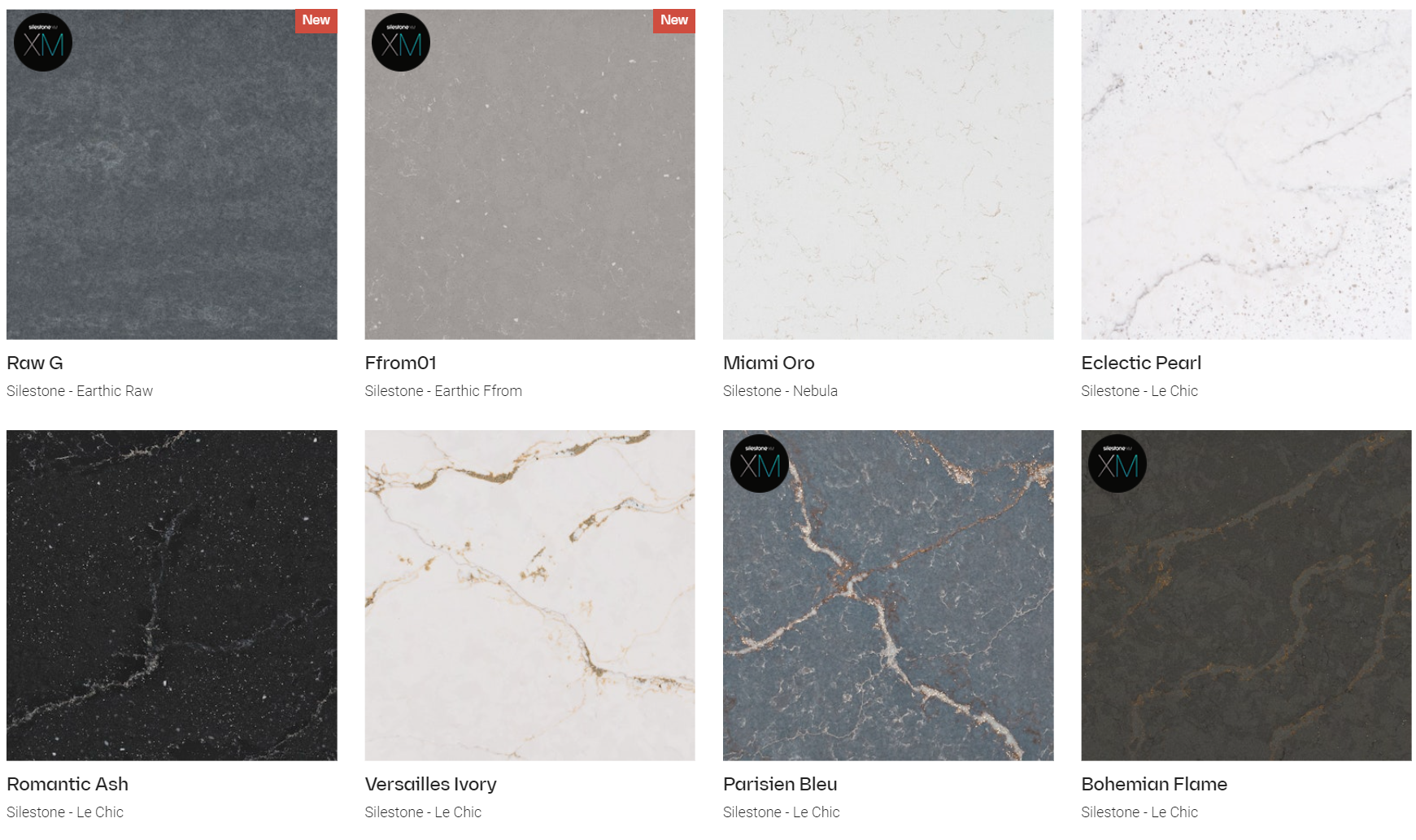 A collage of images of different types of marble