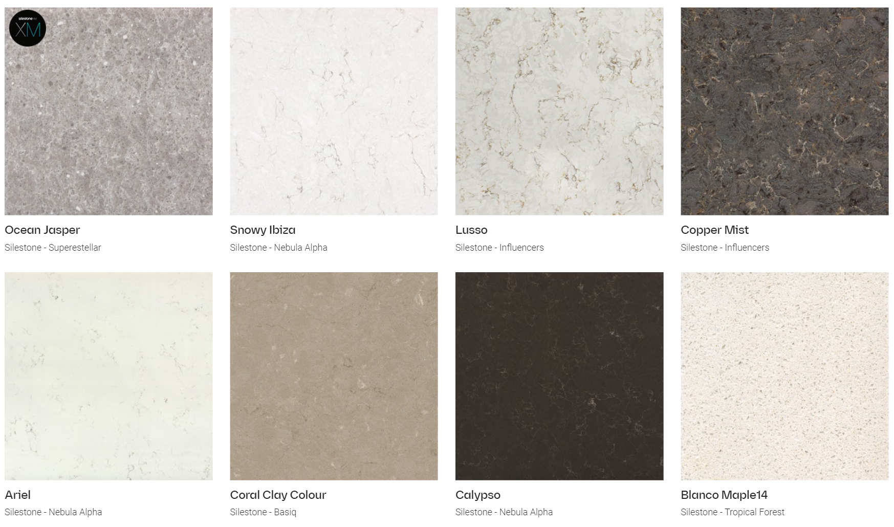 There are many different types of granite in this picture.