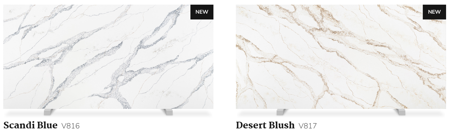 A picture of two different types of marble.