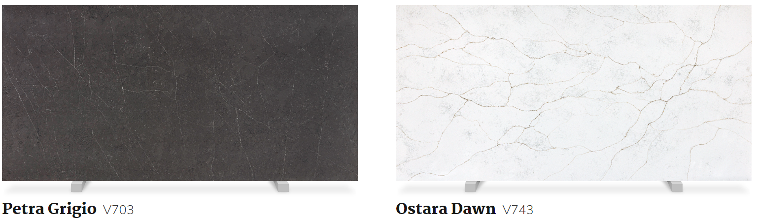 There are two different types of marble , one black and one white.
