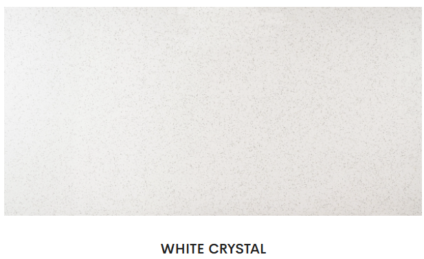 A white tile with the word white crystal on it.