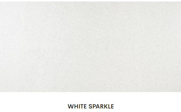 A close up of a white sparkle tile on a white background.