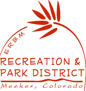 A logo for the recreation and park district in meeker colorado