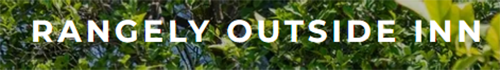 The word rangely outside inn is on a green background