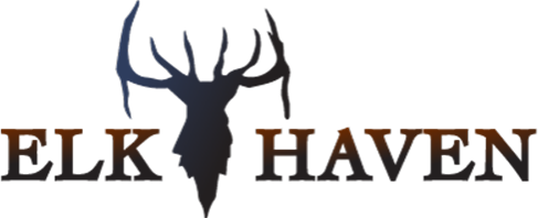 A logo for elk haven with a deer head and antlers