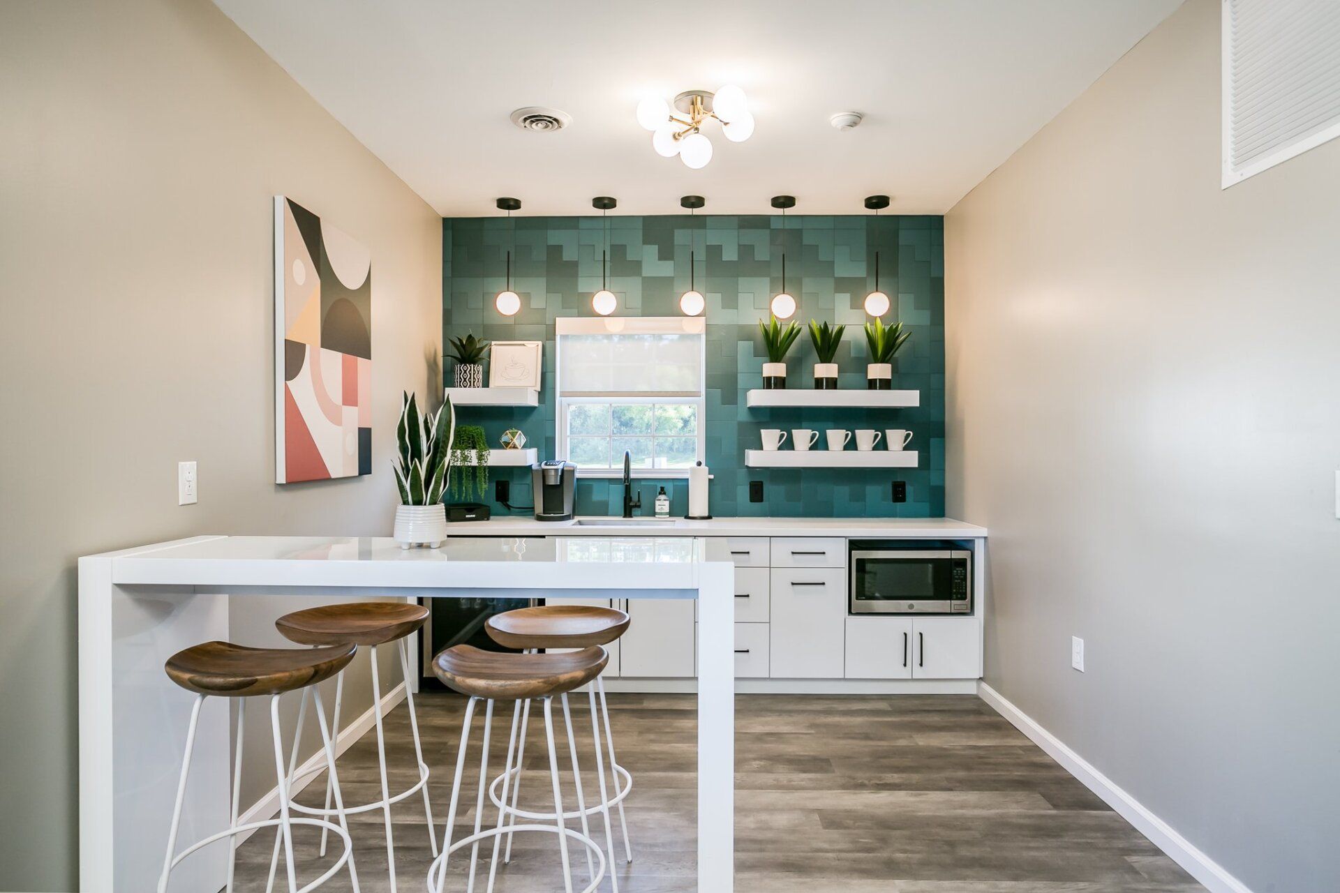 Clubhouse kitchen and coffee bar