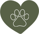 paw print icon in a heart