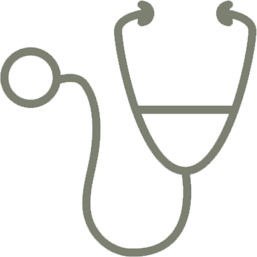 Outline of a medicine bottle with two capsules beside it, in gray and beige line art