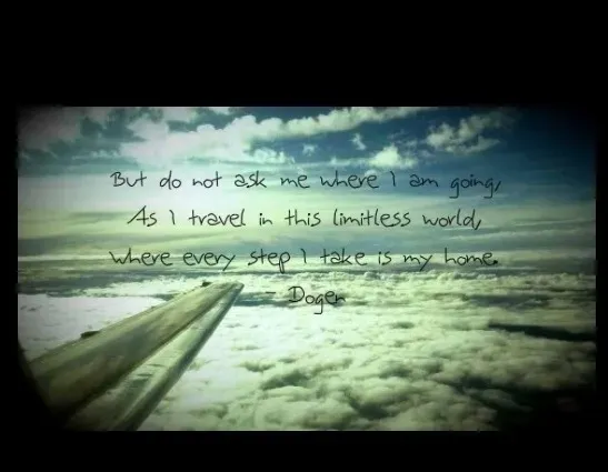 A picture of an airplane with a quote on it