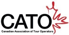 CATO logo: Black acronym with red maple leaf graphic, text