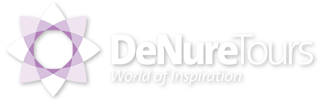 DeNure Tours logo with a flower and the tagline 