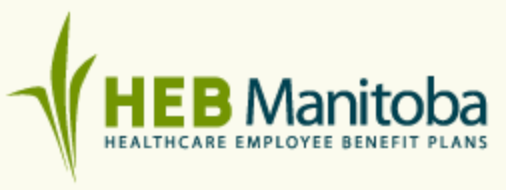 HEB Manitoba Healthcare Employee Benefit Plans logo with green leaf and black text