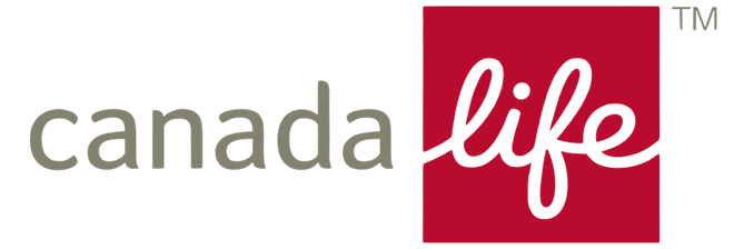 Canada Life logo with gray and red text on a white background