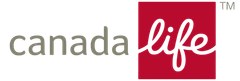Canada Life logo with gray and red text on a white background