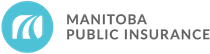 Manitoba Public Insurance logo with blue circle icon and gray text