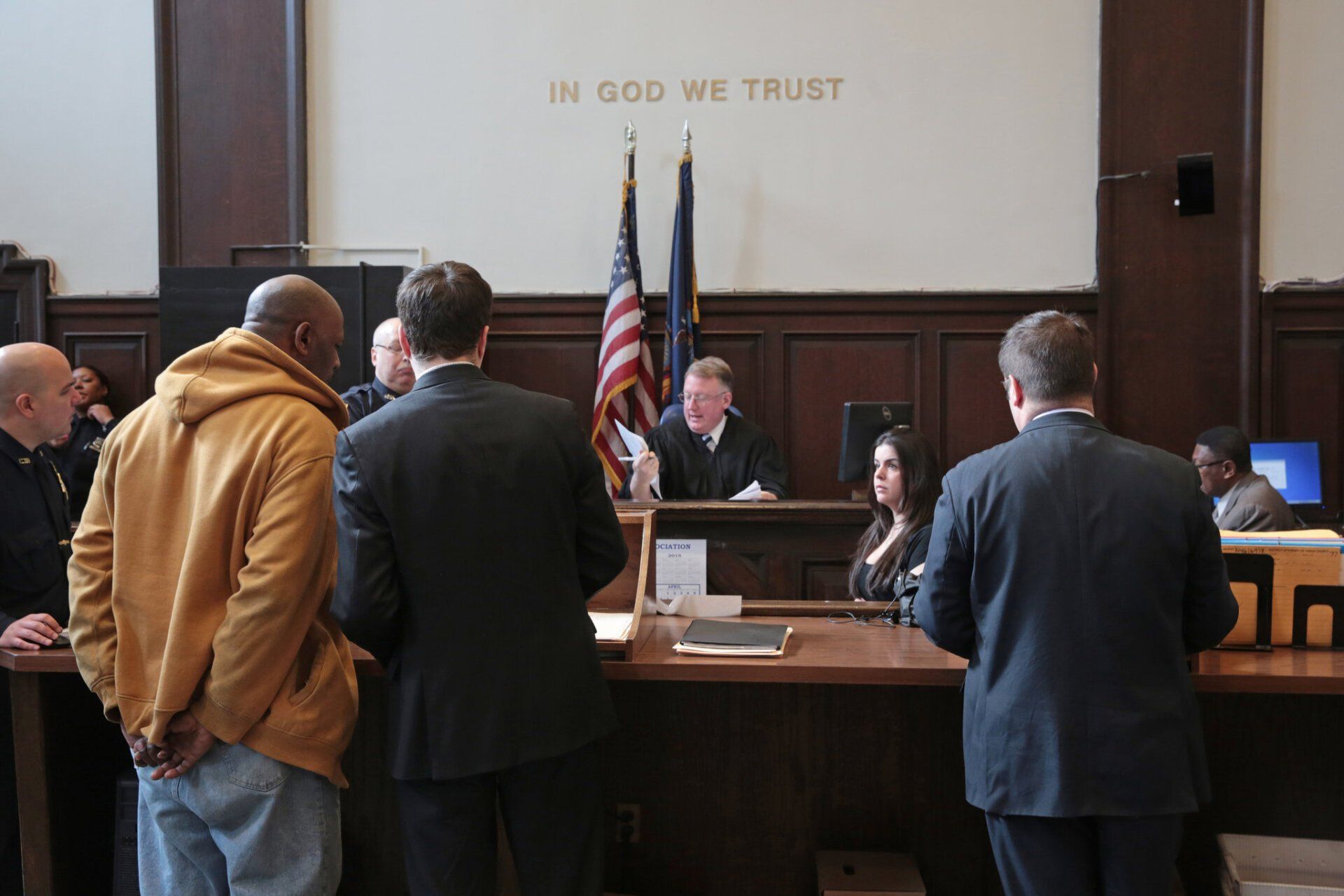 preside over the arraignment office of lance robinson