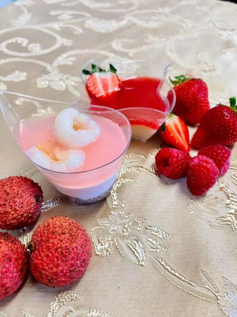 Desserts With Lychee and Strawberry — Thai Taste Restaurant in Gracemere, QLD