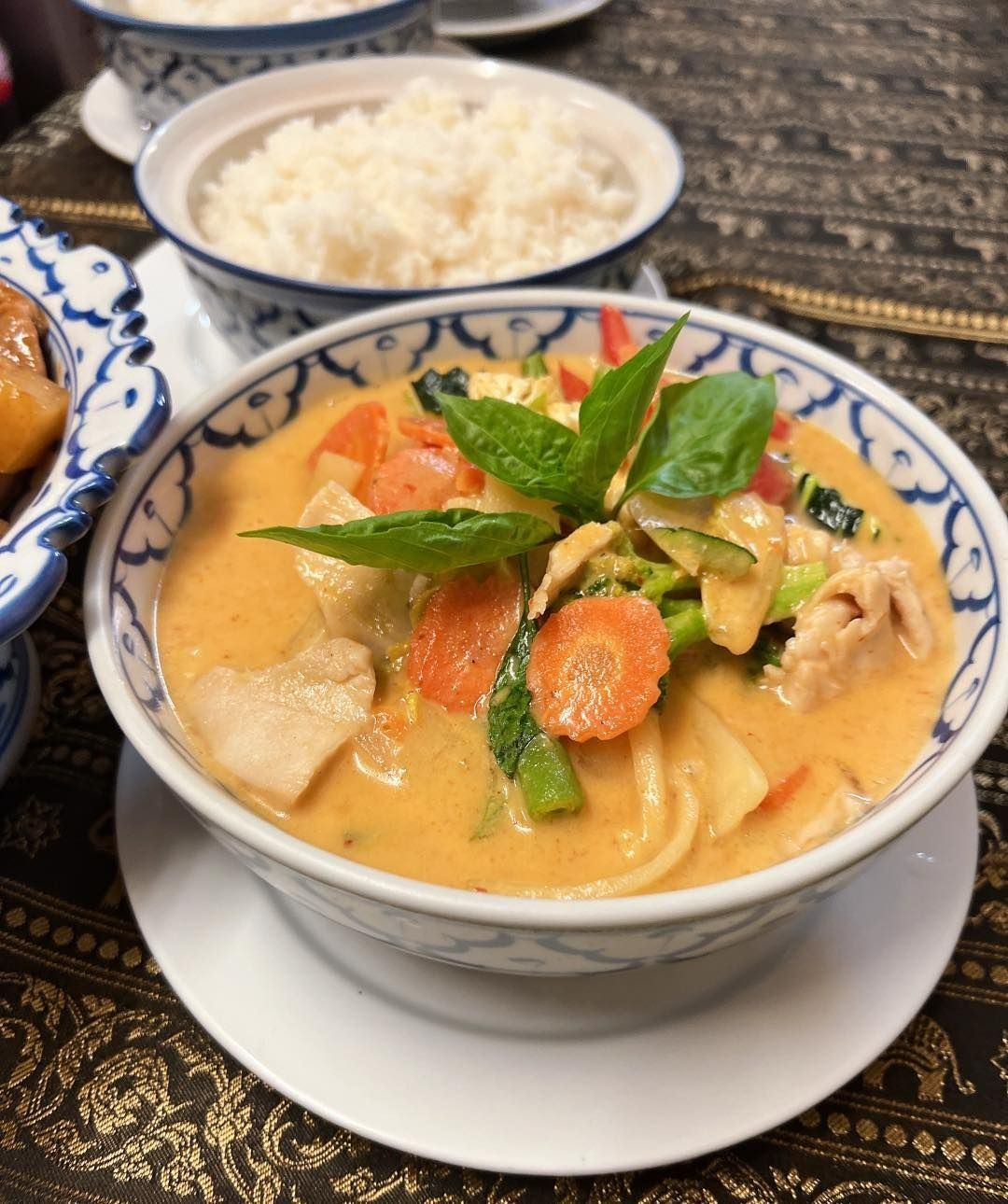 Thai Red Curry With Vegetables, Chicken, and Fresh Basil — Thai Taste Restaurant in Yeppoon, QLD