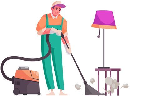Cleaning A Desk Animation of floor cleaning services