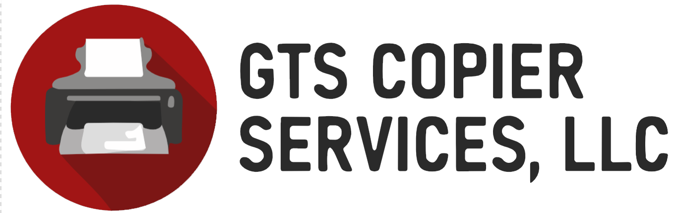 The logo of GTS Copier Services LLC features a hand holding a security camera.