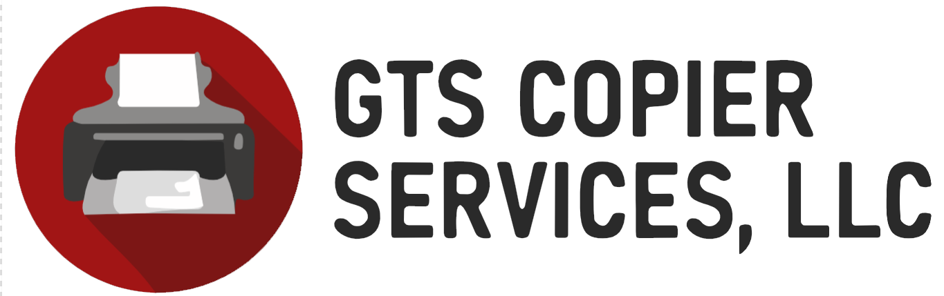 The logo of GTS Copier Services LLC shows a person holding a roll of paper.
