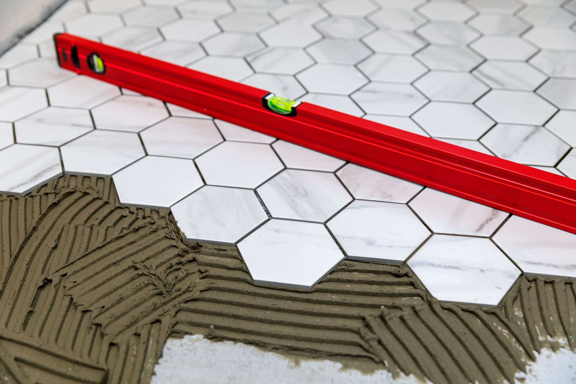 hexagon tile, bathroom tiling, bathroom remodeling midlothian va