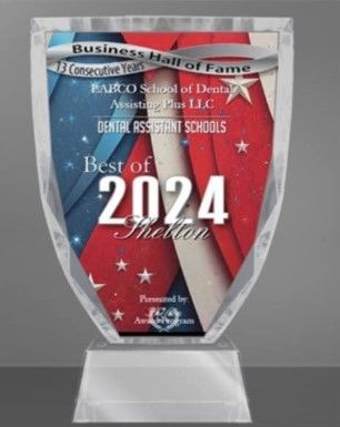 Dental School Award 2022 a plaque that says best of 2022 on it .