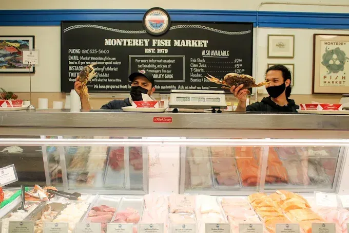 counter at Monterey Fish Market