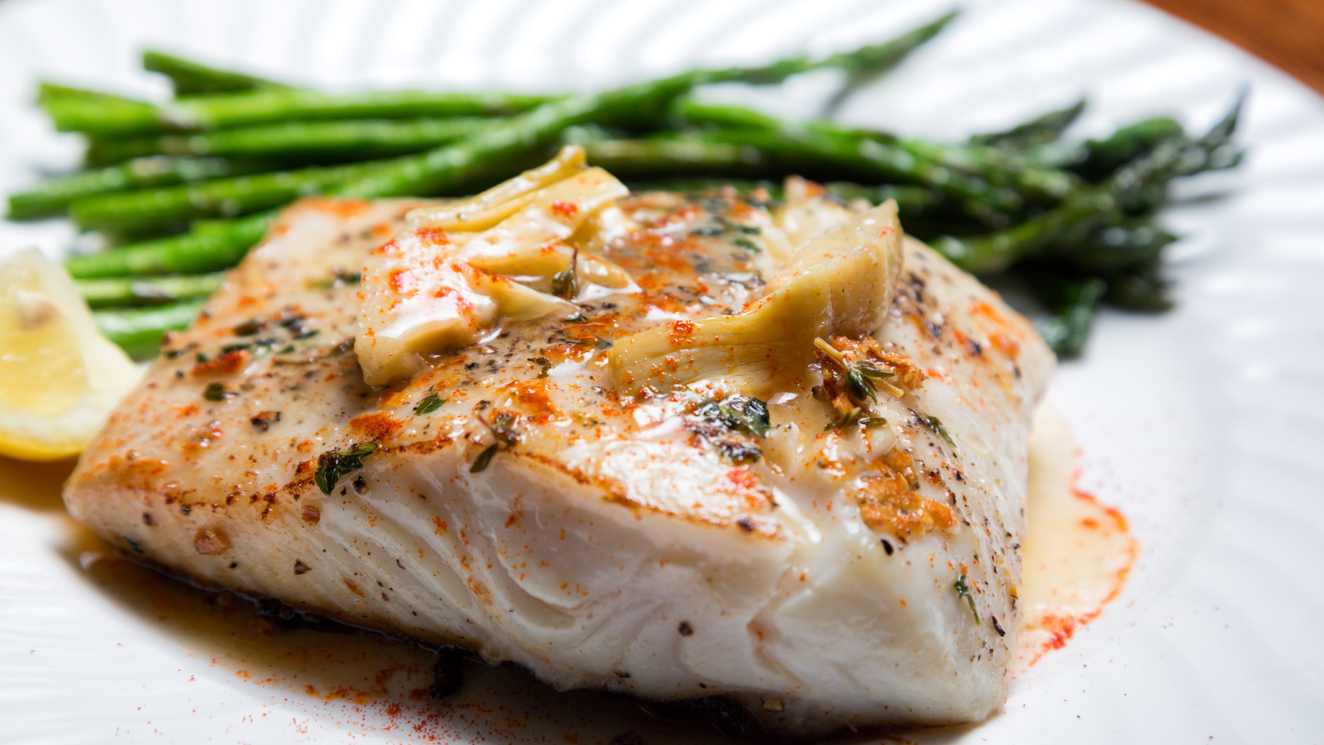 cooked halibut