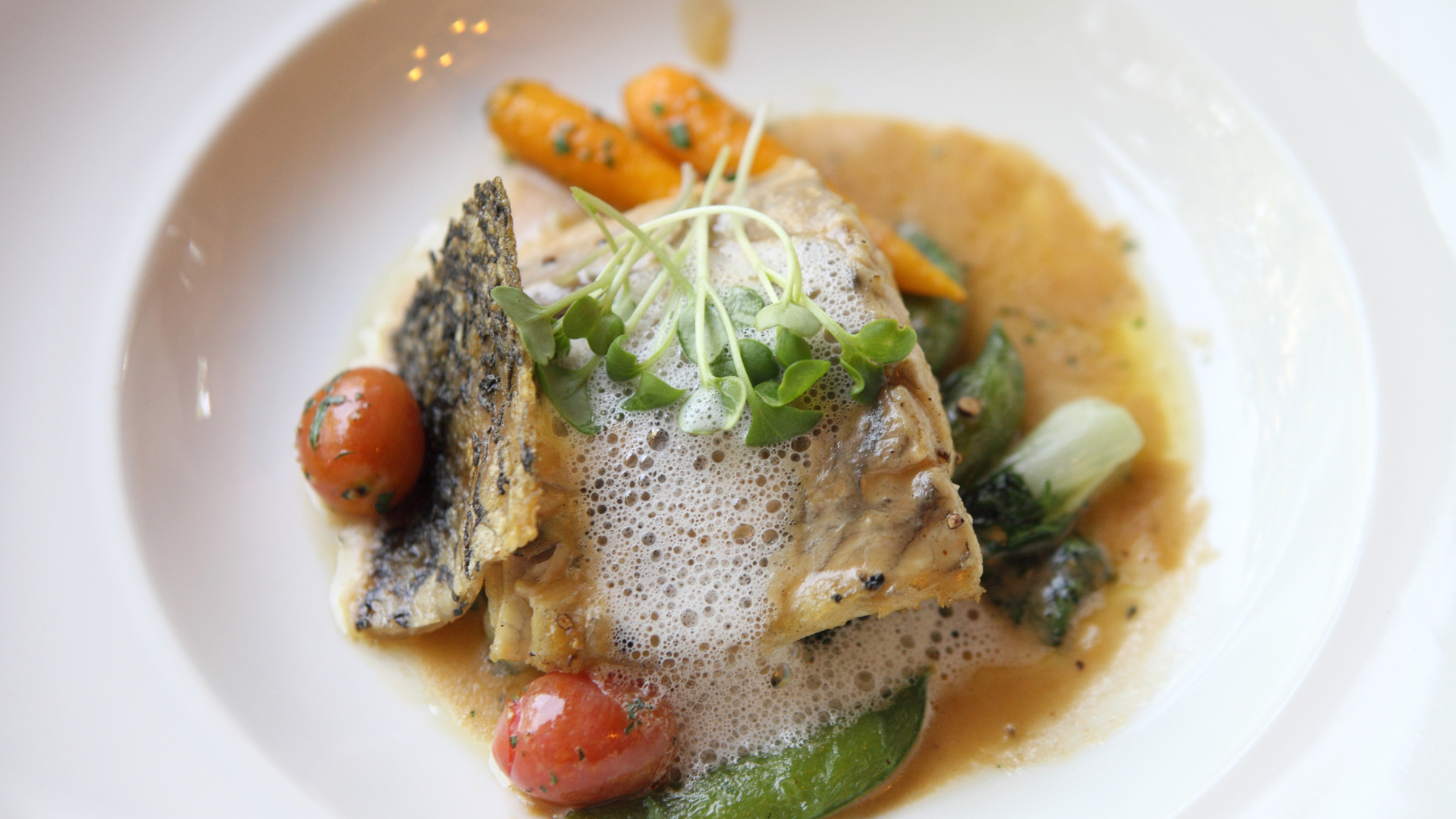 cooked sea bass