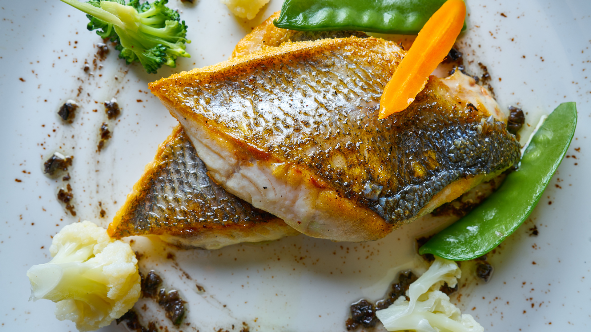cooked sea bass