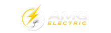 AMG Electric logo with a yellow lightning bolt and silver circle on a white background