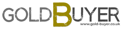 A logo for gold buyer is shown on a white background