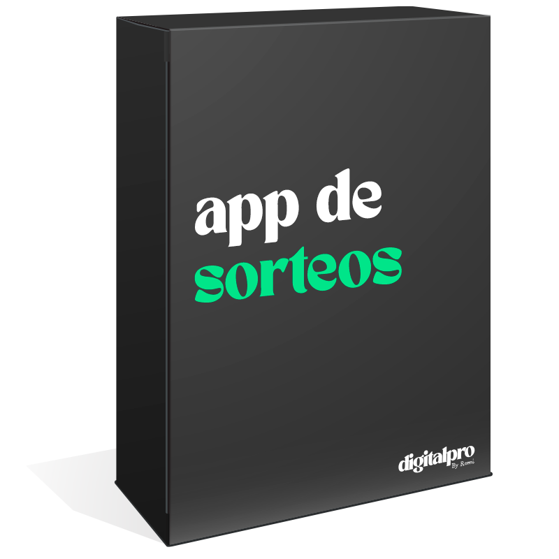 Cuadro de software negro con texto blanco y verde: 