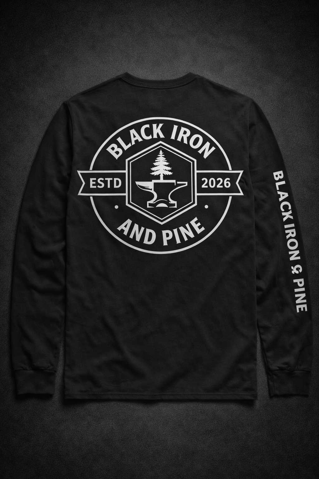 Black Iron and Pine Long Sleeve Tee