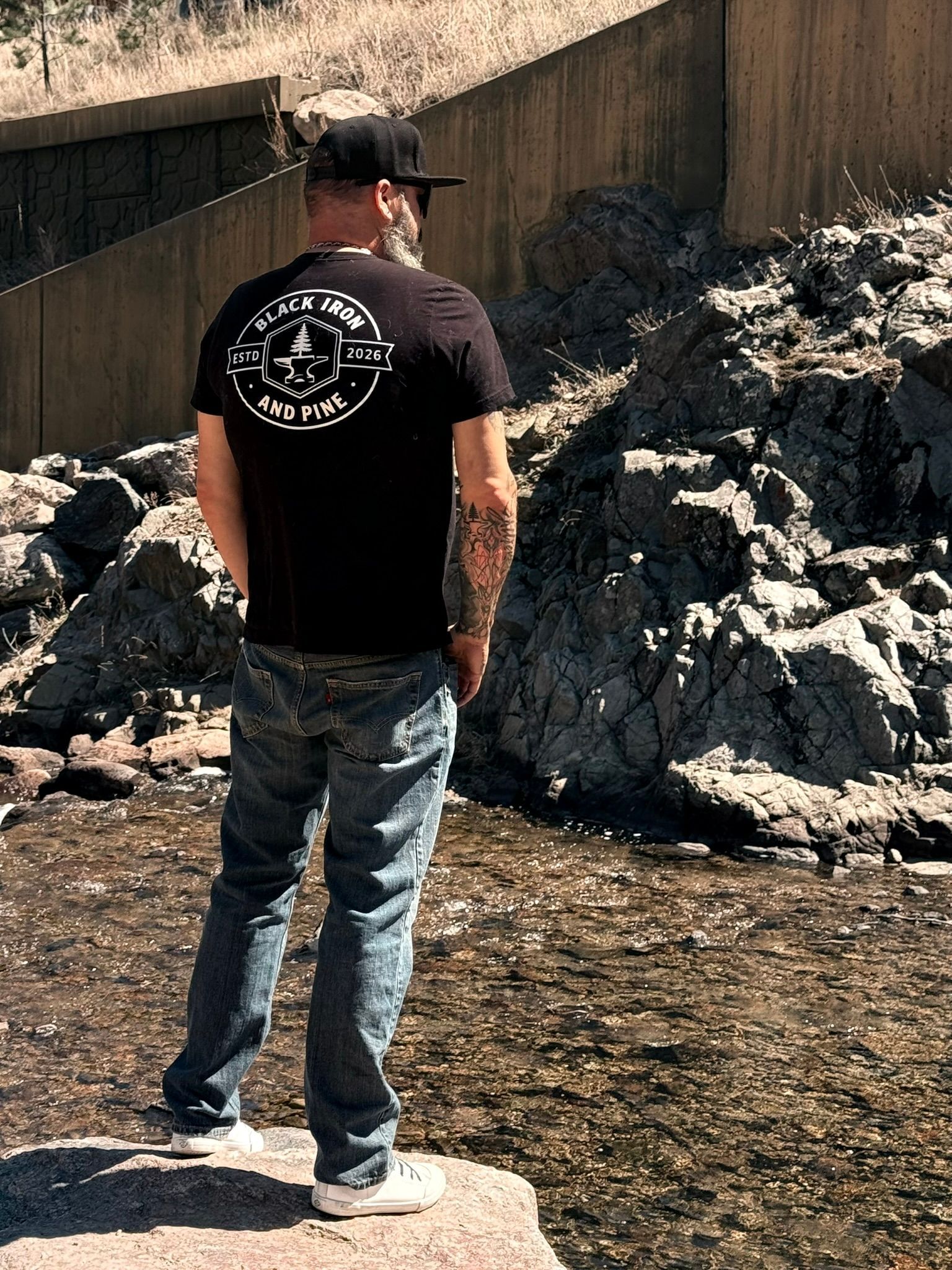 Black Iron and Pine Short Sleeve Tee