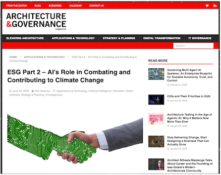 Architecture & Governance - AI's Role in Combating and Contributing to Climate Change