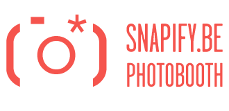 snapify photobooth logo logo in rood van een camera met snapify photobooth tekst