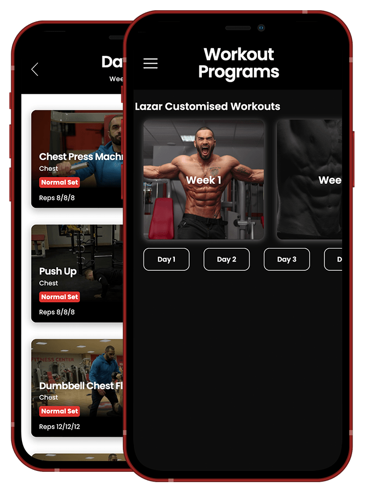 A screenshot of a workout program on a cell phone.