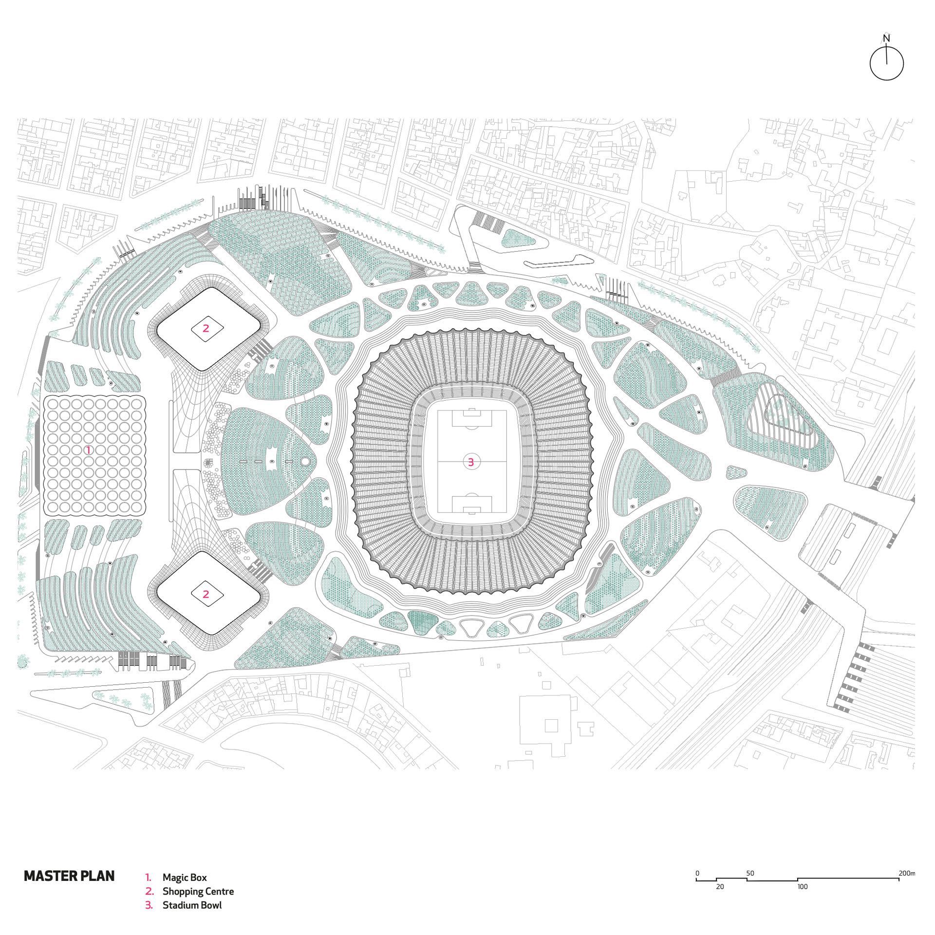 master plan del estadio azteca 